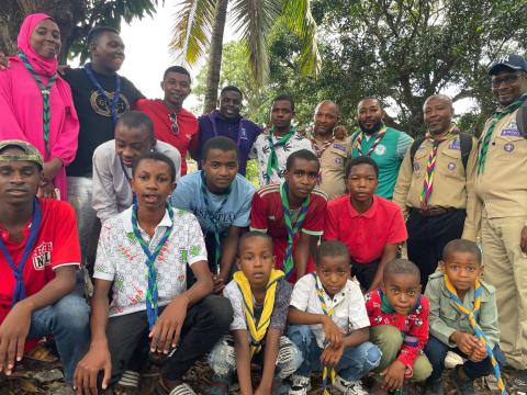 Young Scouts during a Ticket to life training in Comoros
