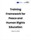 Cover page of the document reviewed training frameworks for Peace and Human Rights Education