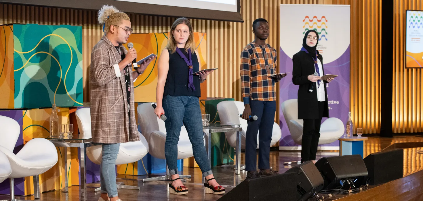 Youth reps in plenary