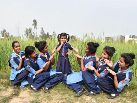 Girl Scouts in India in the Outdoors