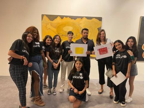 Valentina y algunos de los Jóvenes Líderes de la Red de Salud Mental