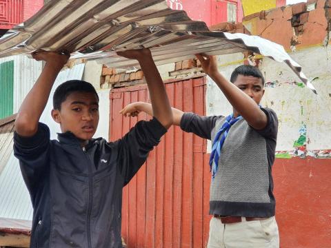 Scouts in Madagascar supporting Cyclone Freddy response