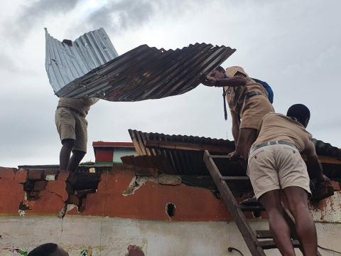 Scouts in Madagascar supporting Cyclone Freddy response
