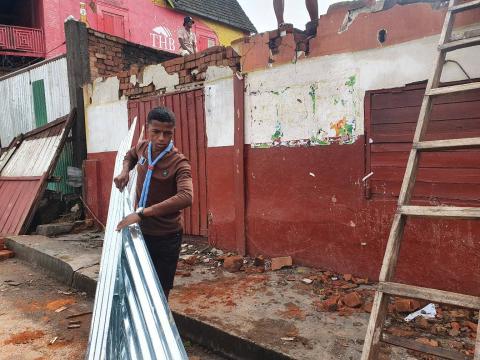 Scouts in Madagascar supporting Cyclone Freddy response