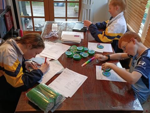 Scouts in Australia work on a COVID-19 badge