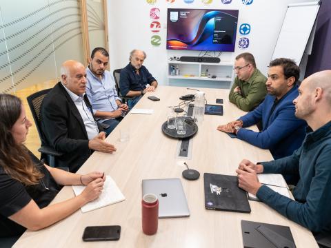 Ahmad meets with Palestinian Scouts
