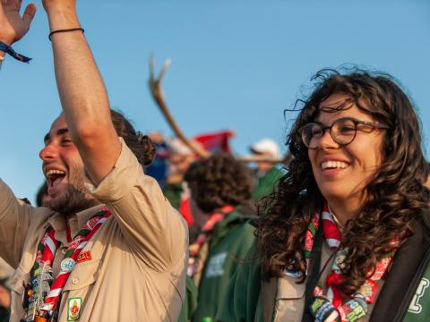 Two Scouts smiling