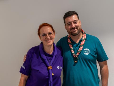 Diana Slabu, chairperson and José Pamplona, vice-chair of the European Scout Committee