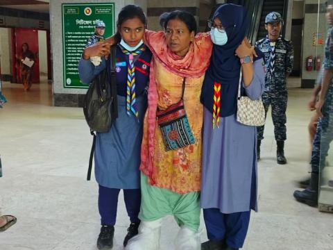 Bangladesh Scouts Helping during the Uttara Plane Crash