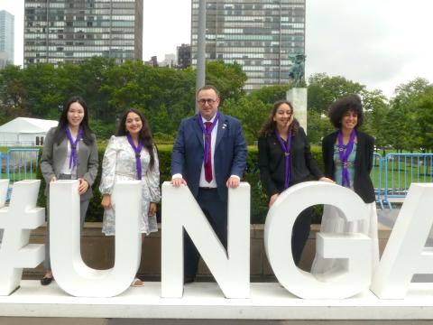 Youth reps and David Berg at UNGA80