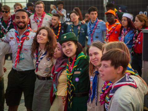 Maincamp opening ceremony at the city of Cortegaca, 16th World Scout Moot
