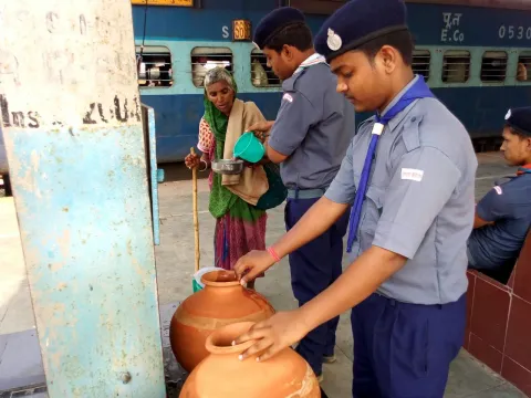 Scout in India supporting their communities