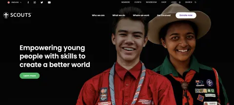 New Scout.org homepage