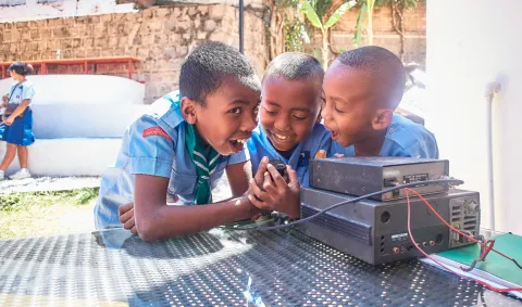 Scouts in Madagascar have fun during the Jamboree On The Radio