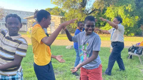 Scouts from Antigua & Barbuda taking part in fun activities