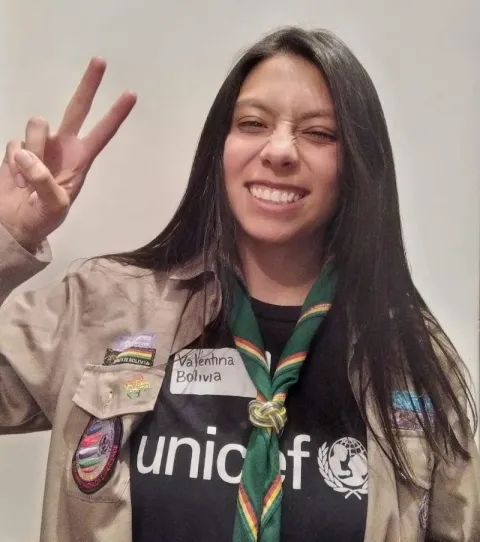 Valentina Leaño, Scouts of Bolivia, mental health advocate