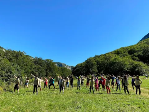 Scout summer camp in Romania