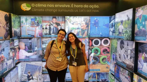 Two Brazilian Scouts stand for climate change at COP27 in Egypt
