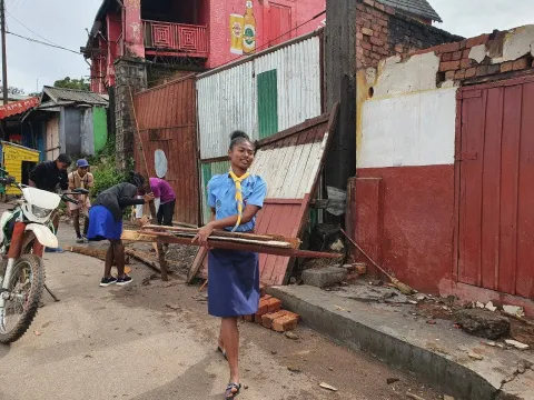 Des Scouts de Madagascar participent à la réponse au cyclone Freddy