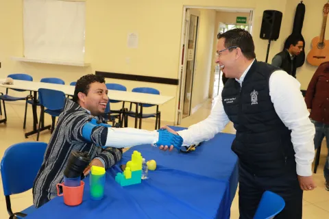 Two men shaking hands