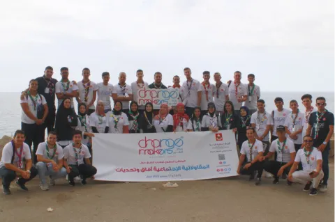 A group photo for the Change Makers' project participants