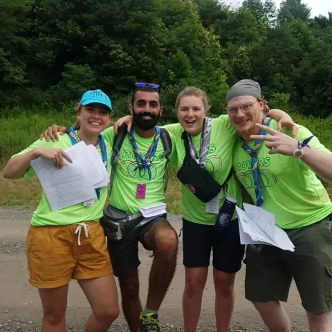 Rami and his friends at the 2019 World Scout Jamboree in the United States of America