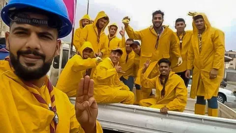 a youth team of Libyan Scout during the response to the floods
