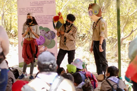 Scouts giving sustainable education training