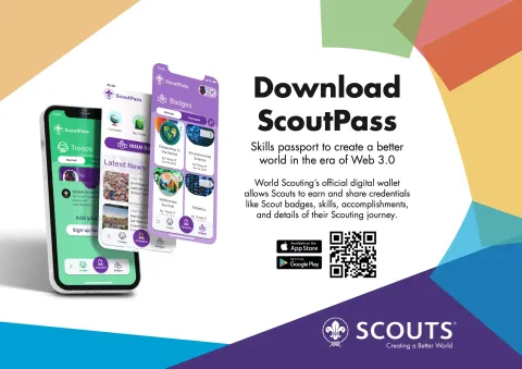 Download the ScoutPass digital wallet for Scouts