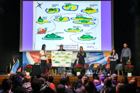 The unveiling of the Roadmap for Education in Scouting presented on stage at the end of the 4th World Scout Education Congress