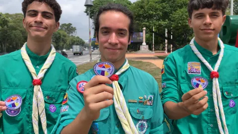 Scouts with the Interfaith Dialogue Badge