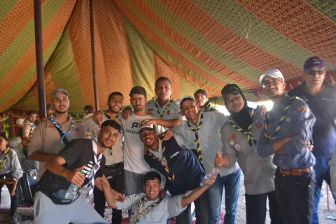 Morocco Scouts helping out