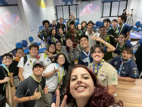 Selfie of Scouts in the Youth Forum