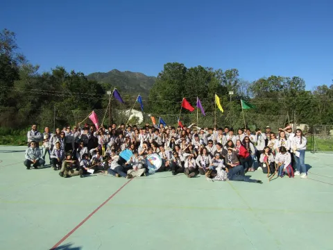 Scouts together after leadership training