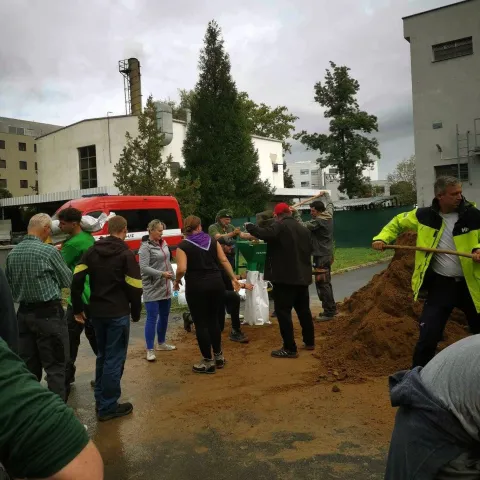 Scouts after Storm Boris in Europe