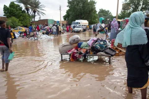 Flood waters