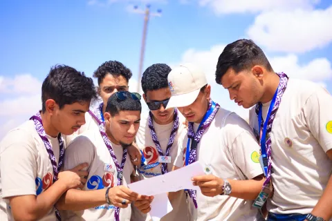 Arab Rovers reading a letter
