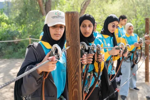 Muslim Scouts taking part in outdoor activities