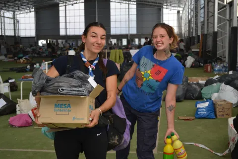 two scouts carrying out things
