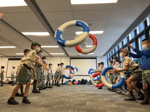 Scouts playing games