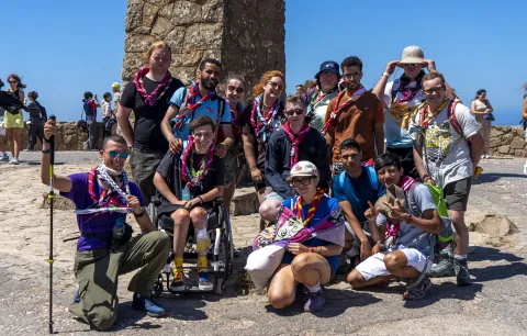 Scouts smile during the World Scout Moot 2025