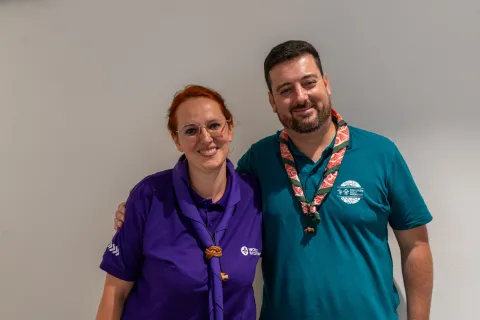 Diana Slabu, chairperson and José Pamplona, vice-chair of the European Scout Committee
