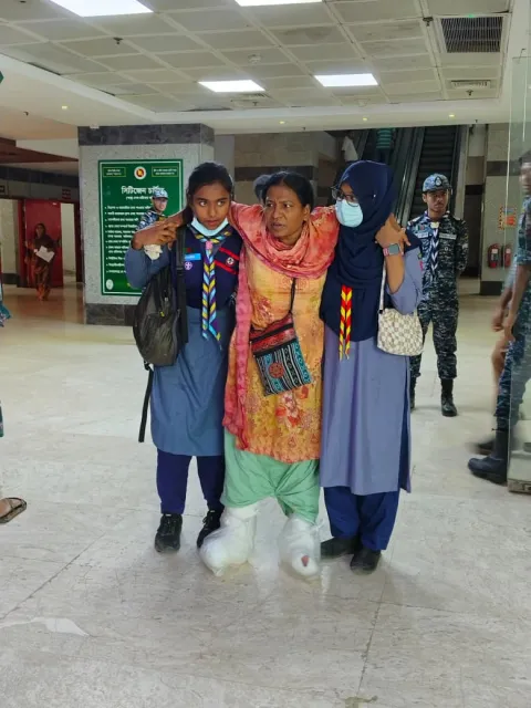 Bangladesh Scouts Helping during the Uttara Plane Crash