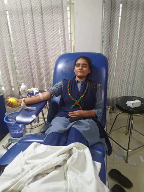 Bangladesh Scouts Donating Blood for the Uttara Plane Crash Victims