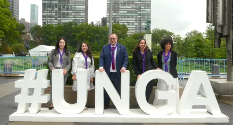 Youth reps and David Berg at UNGA80