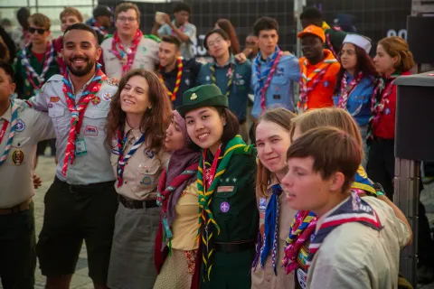 Maincamp opening ceremony at the city of Cortegaca, 16th World Scout Moot