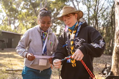 Scouts working together