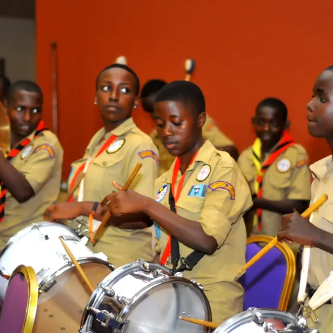 Children drumming