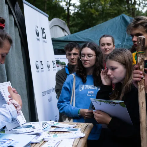 WWF Polska showcasing their work during the event's marketplace.