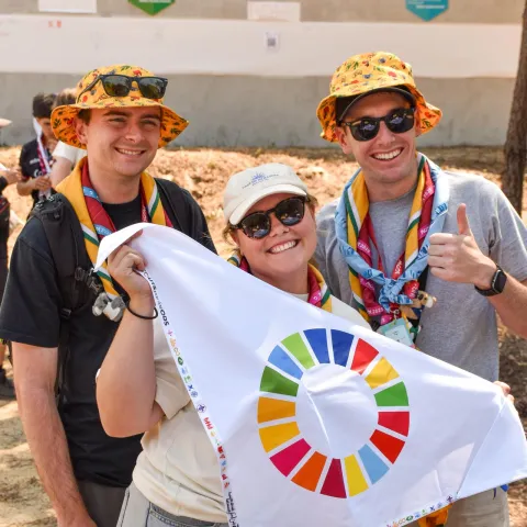 Rovers with Scouts for SDG scarf